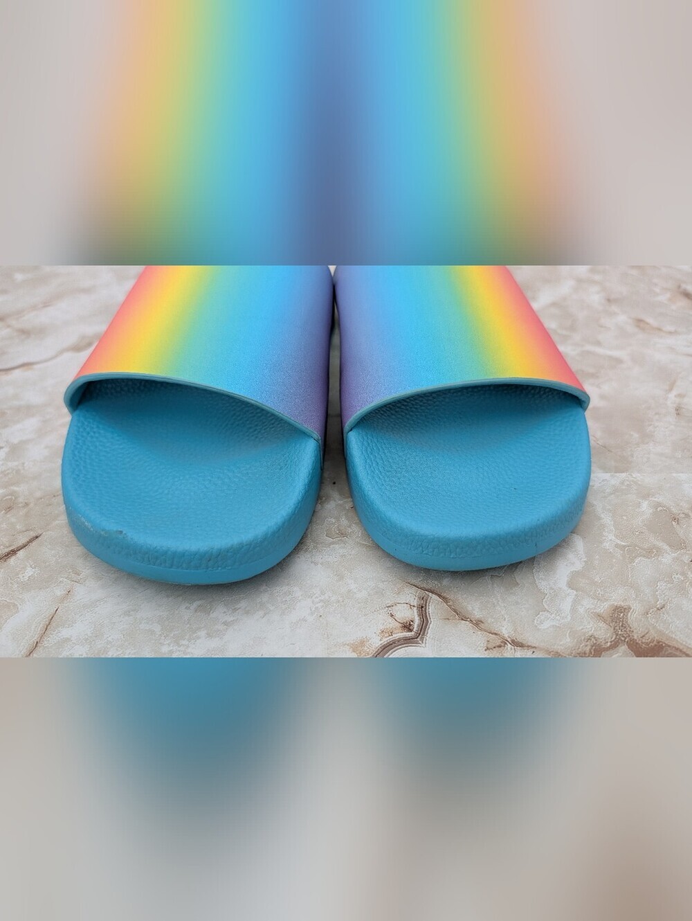 Lucky Brand Rainbow Slide Sandals - Woman's Sz 10 - Picture 2 of 7